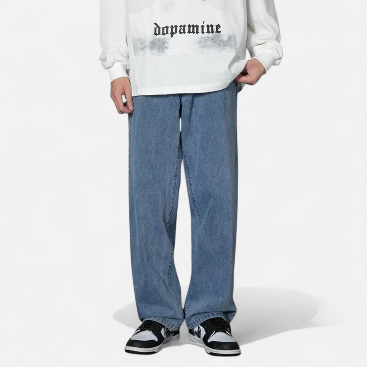 Kozori | Men’s Classic Wide Leg Street Jeans