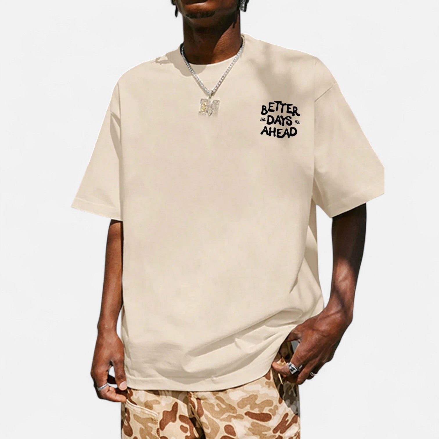 Kozori | Better Days Ahead Men's Cotton Graphic T-Shirt