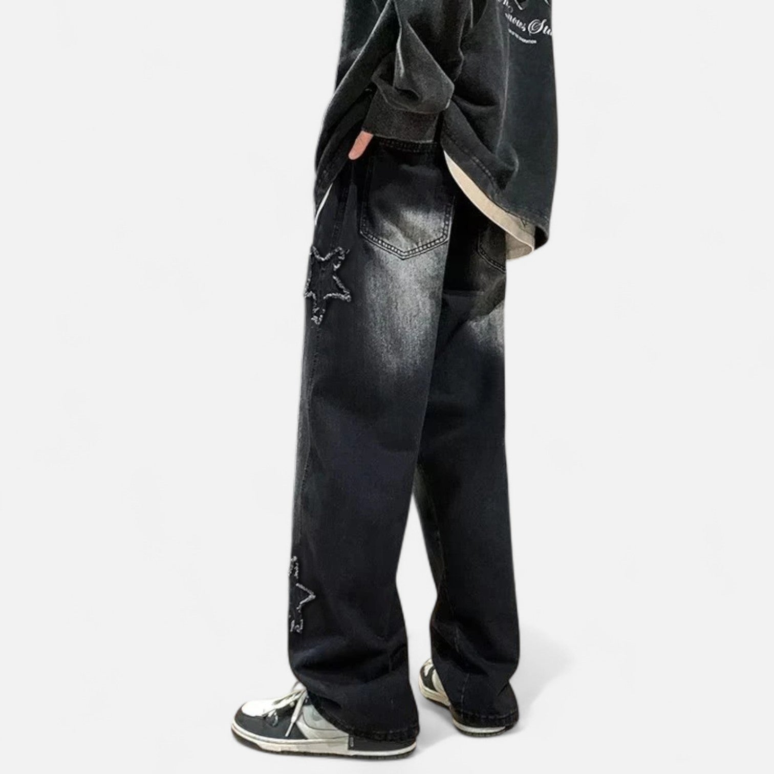 Kozori | Men’s Stars Patchwork Street Denim