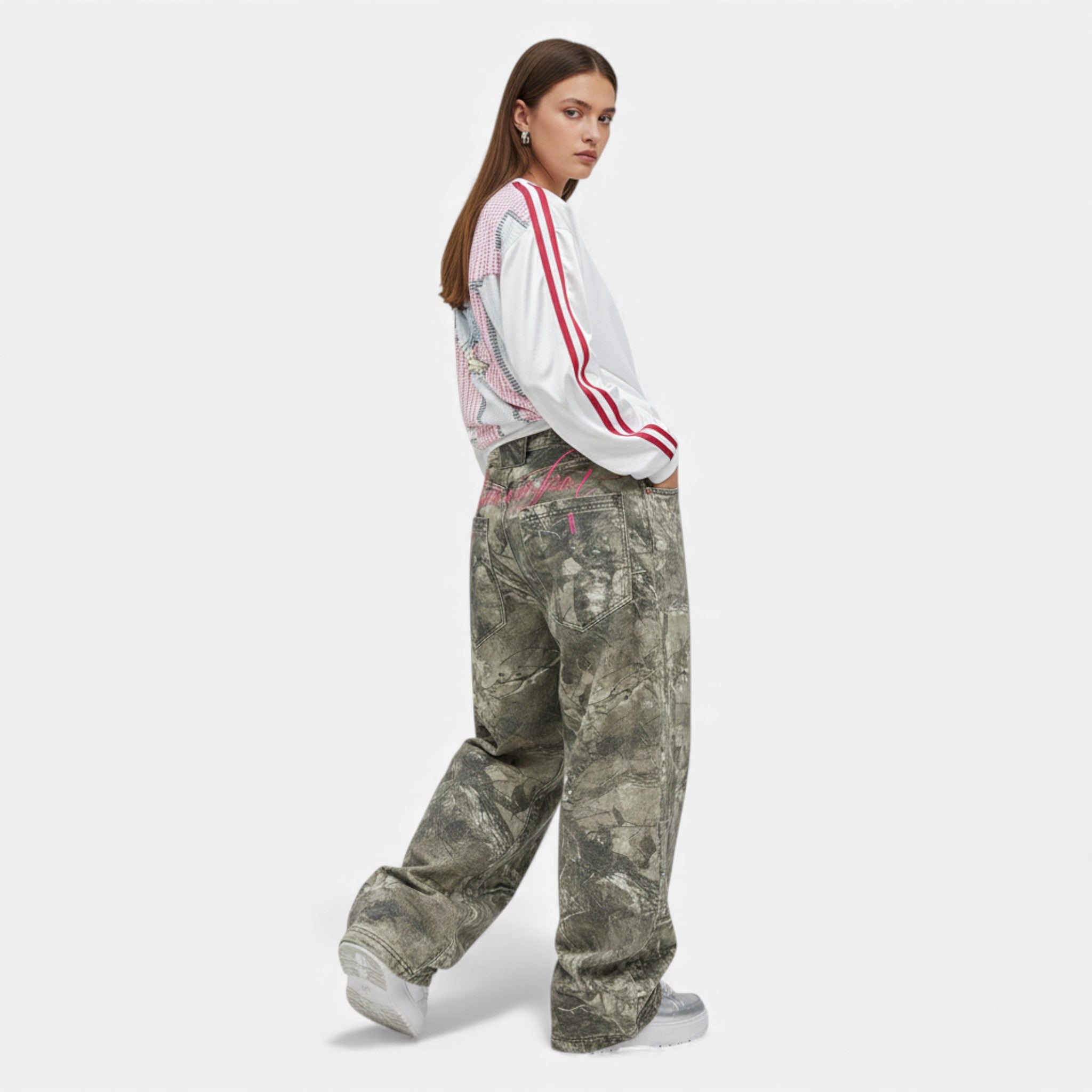 Kozori | Women’s Gothic Baggy Embroidered Jeans