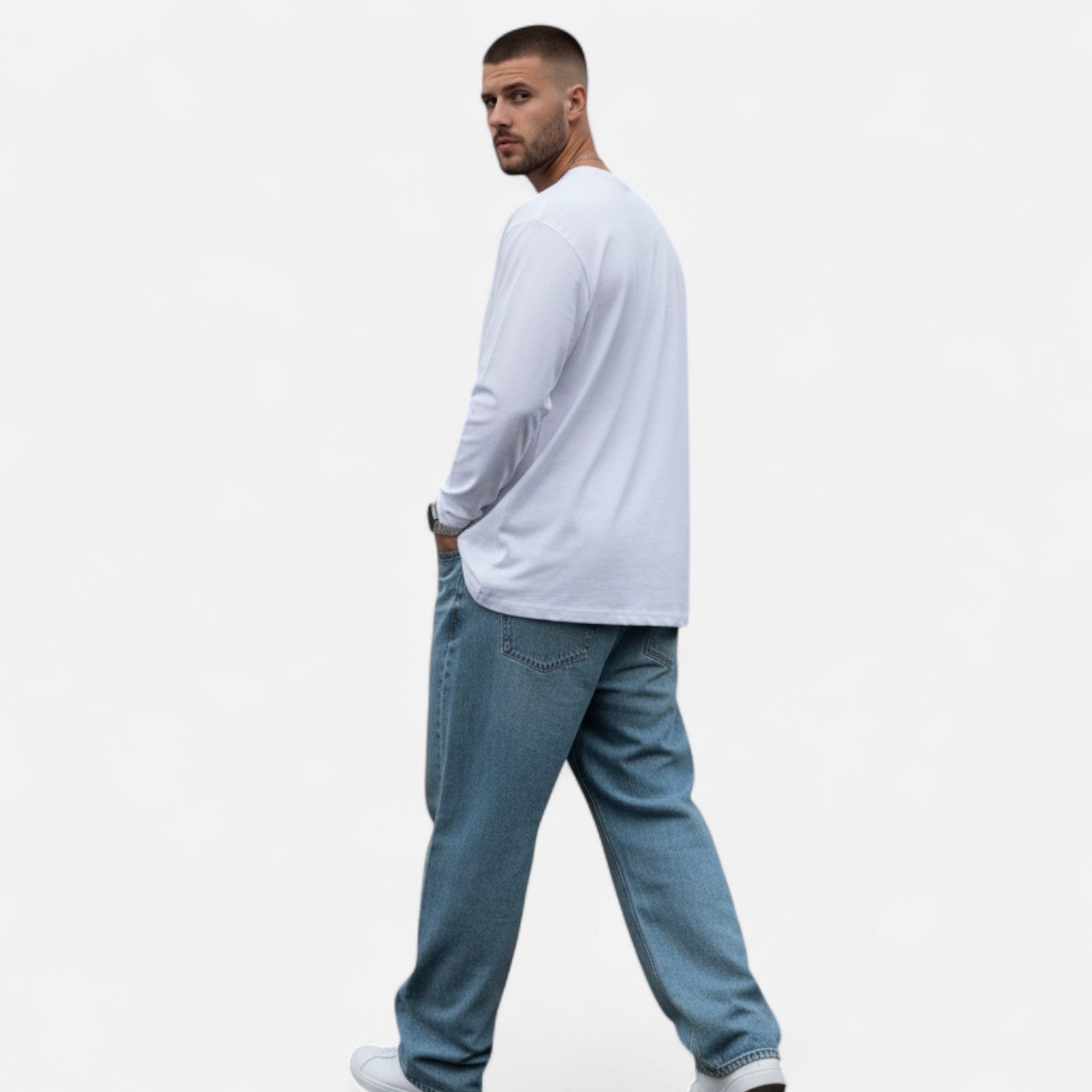 Kozori | Men’s Classic Wide Leg Street Jeans