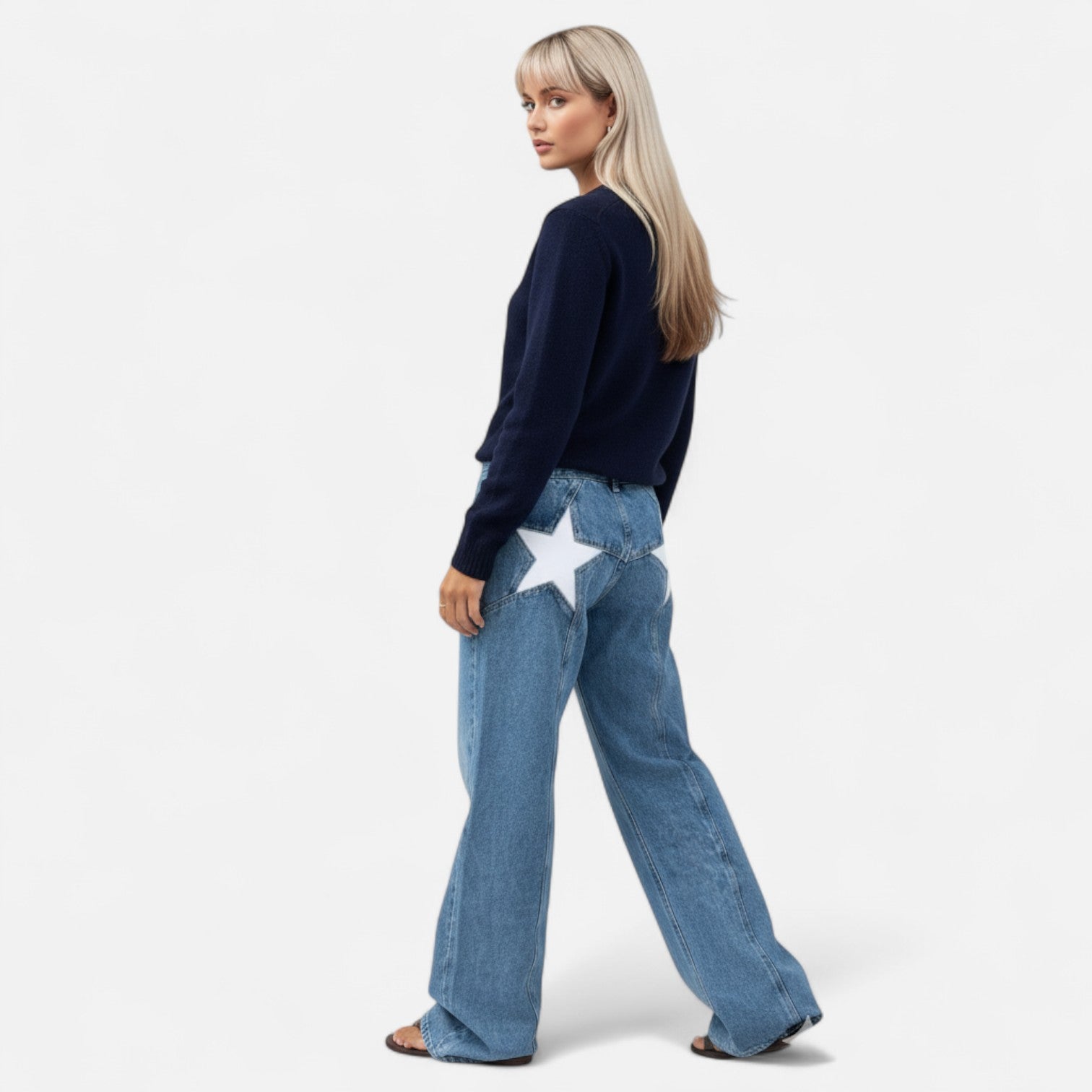 Kozori | Women’s Loose Fit Star Pattern Pants