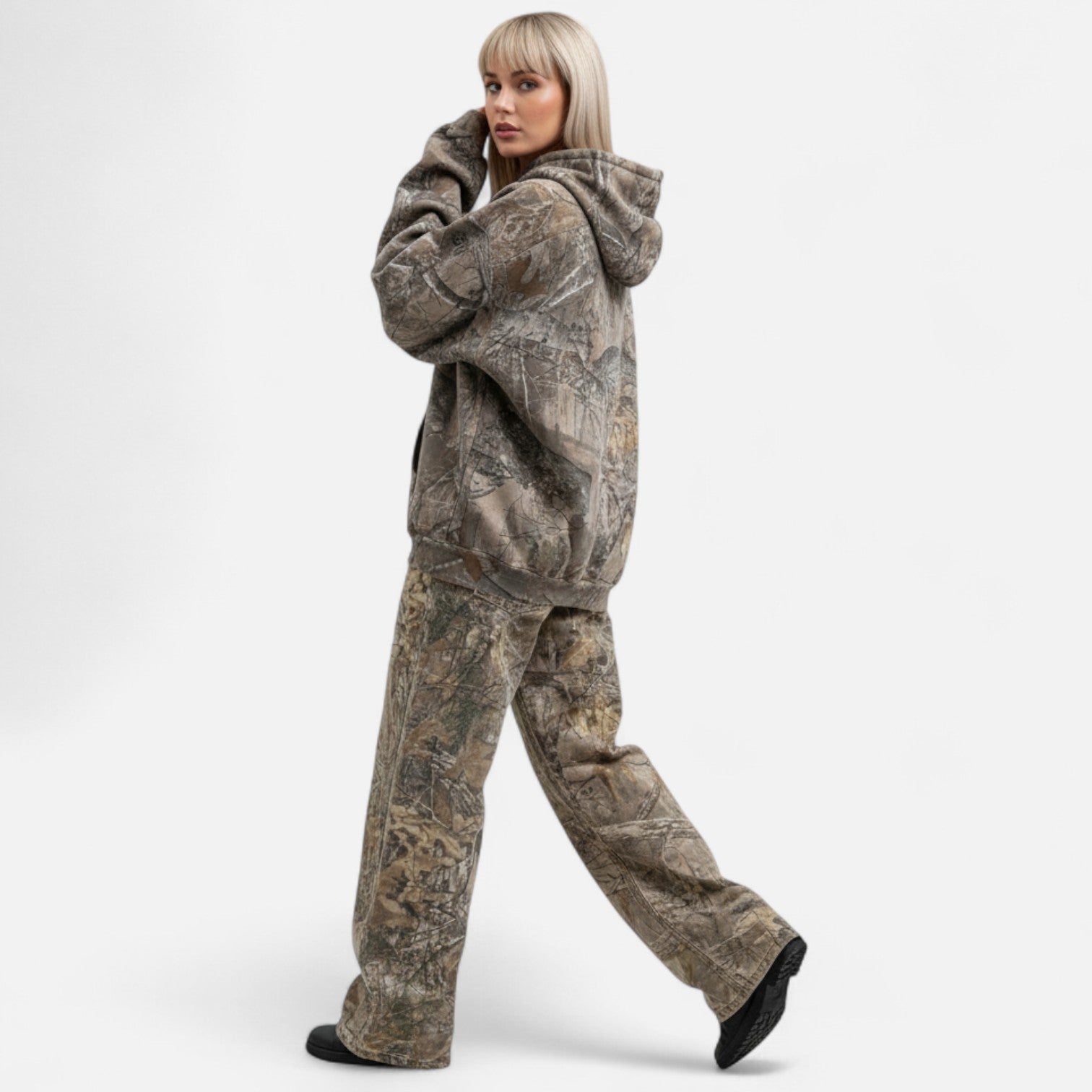 Kozori | Oversized Camouflage Street Hoodie