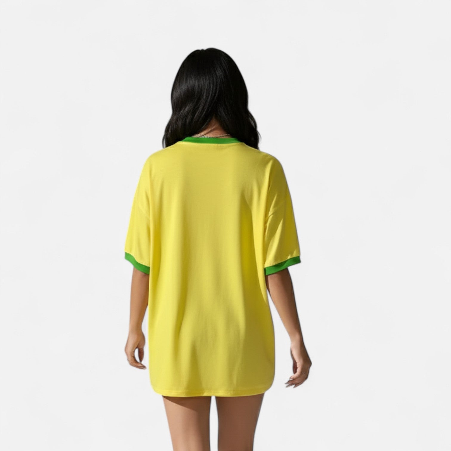 Kozori | Women’s Brazil Print V-Neck Tee
