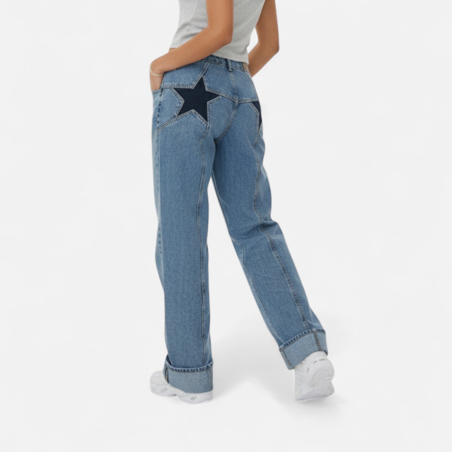 Kozori | Women’s Loose Fit Star Pattern Pants