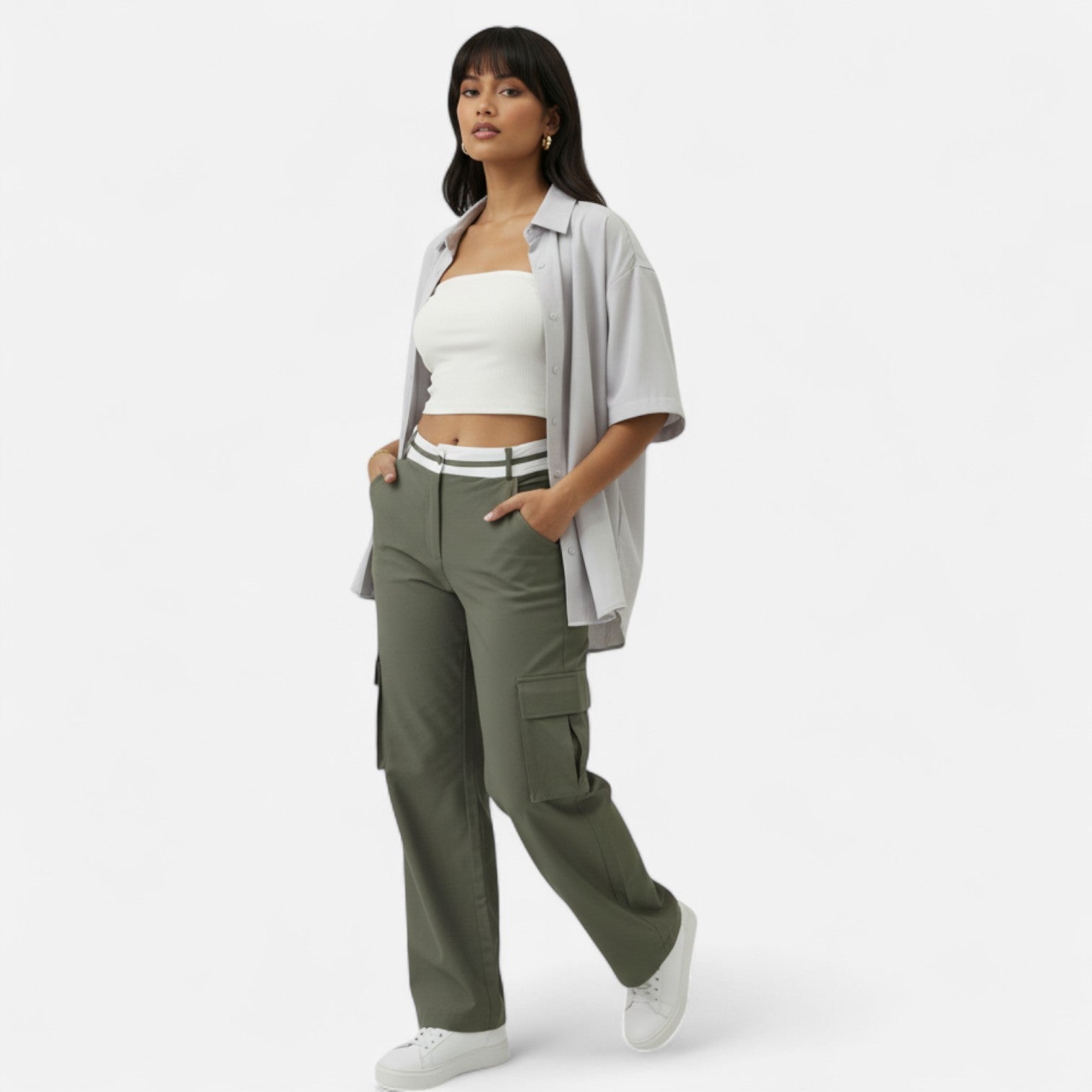 Kozori | Women’s High Waist Cargo Pants