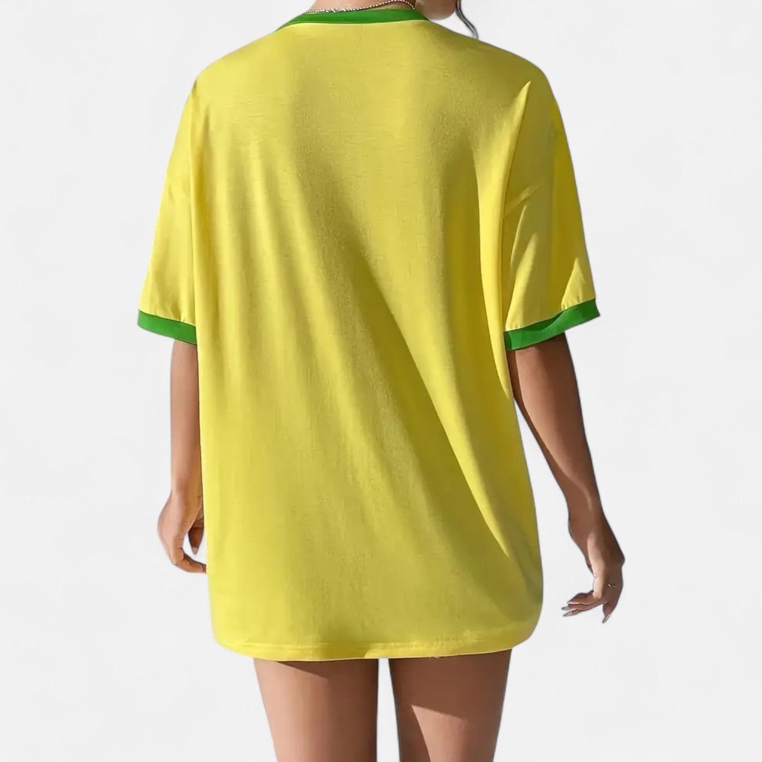 Kozori | Women’s Brazil Print V-Neck Tee