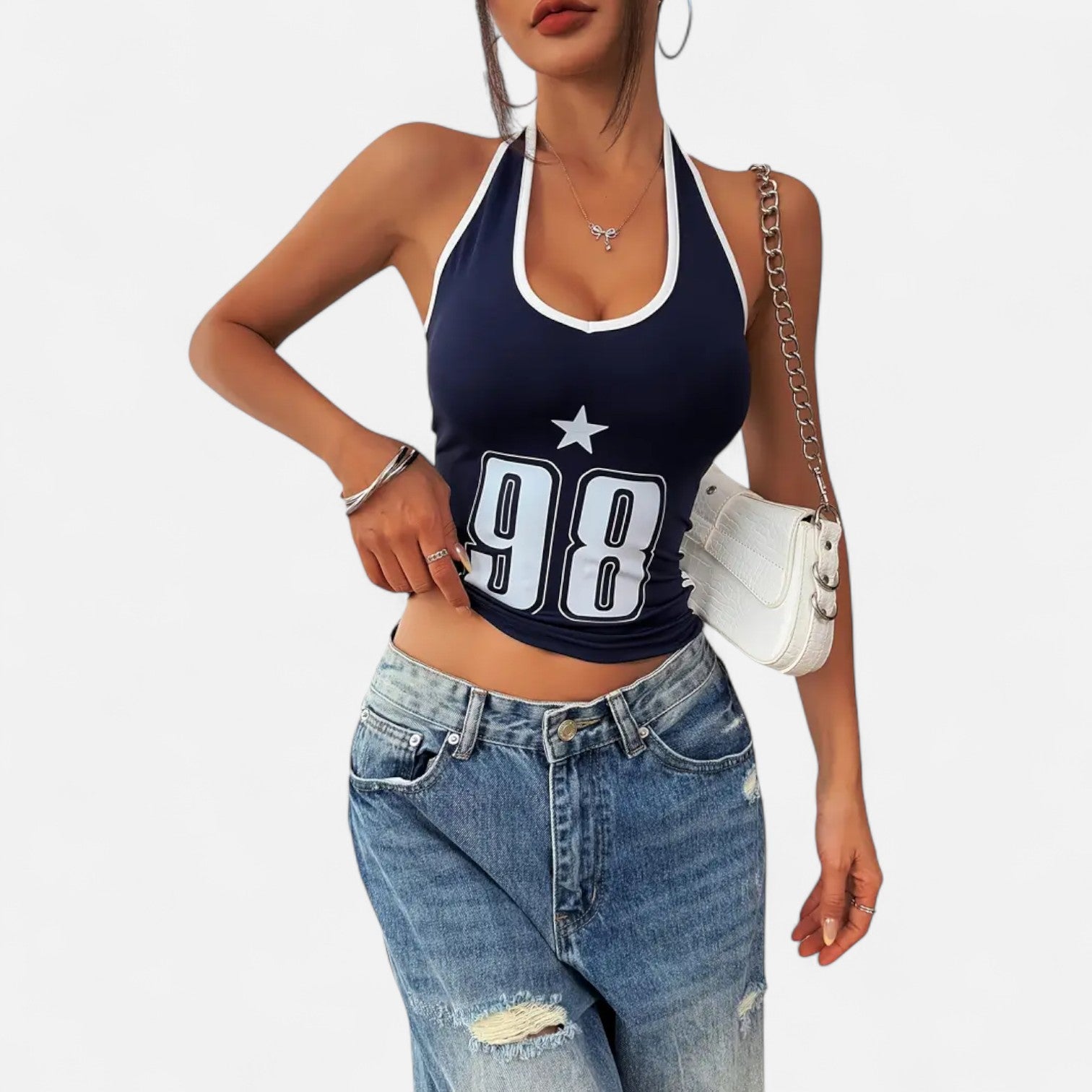 Kozori | Women’s Y2K Halter Tank Top