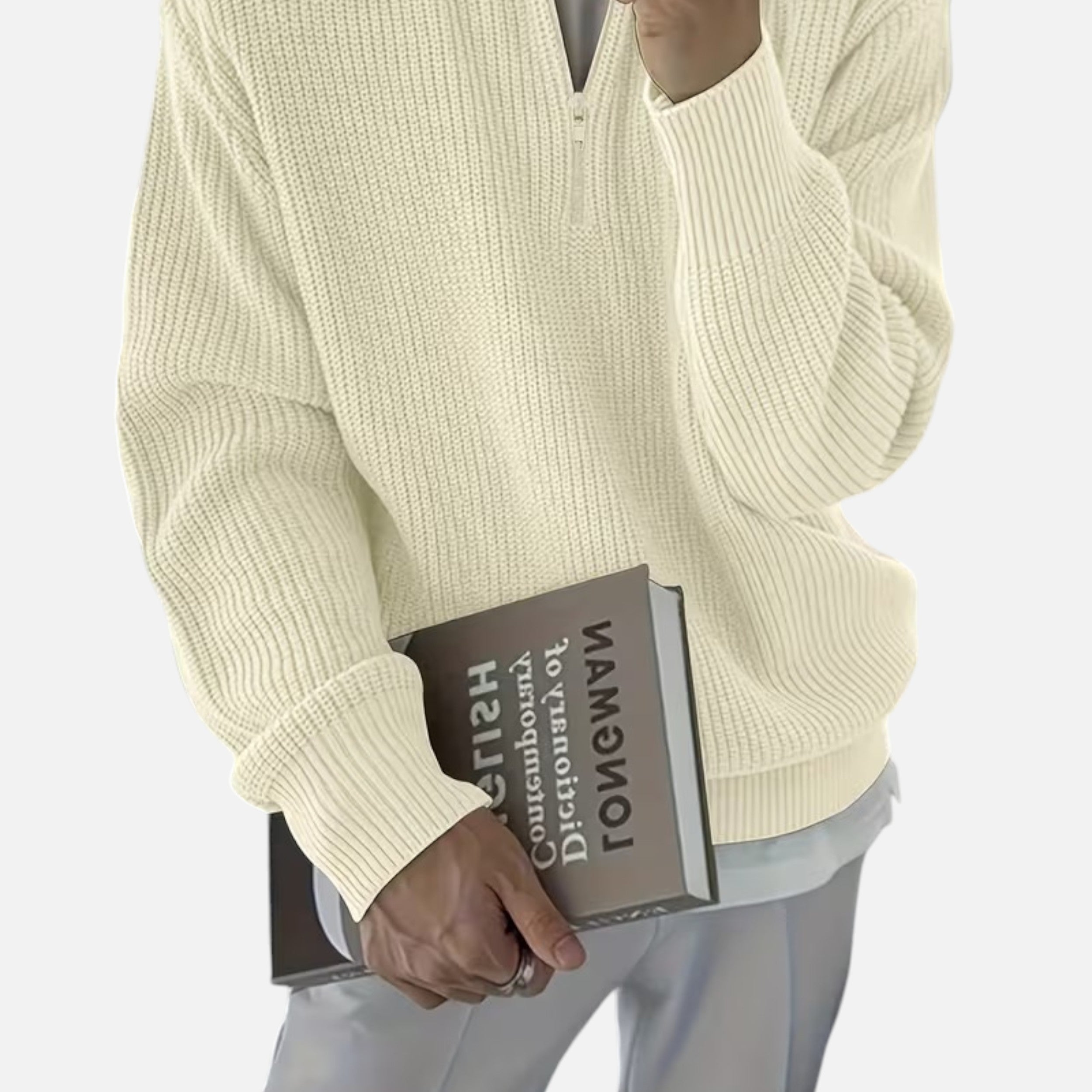Kozori | Men’s Half-Zip Acrylic Knit Sweater