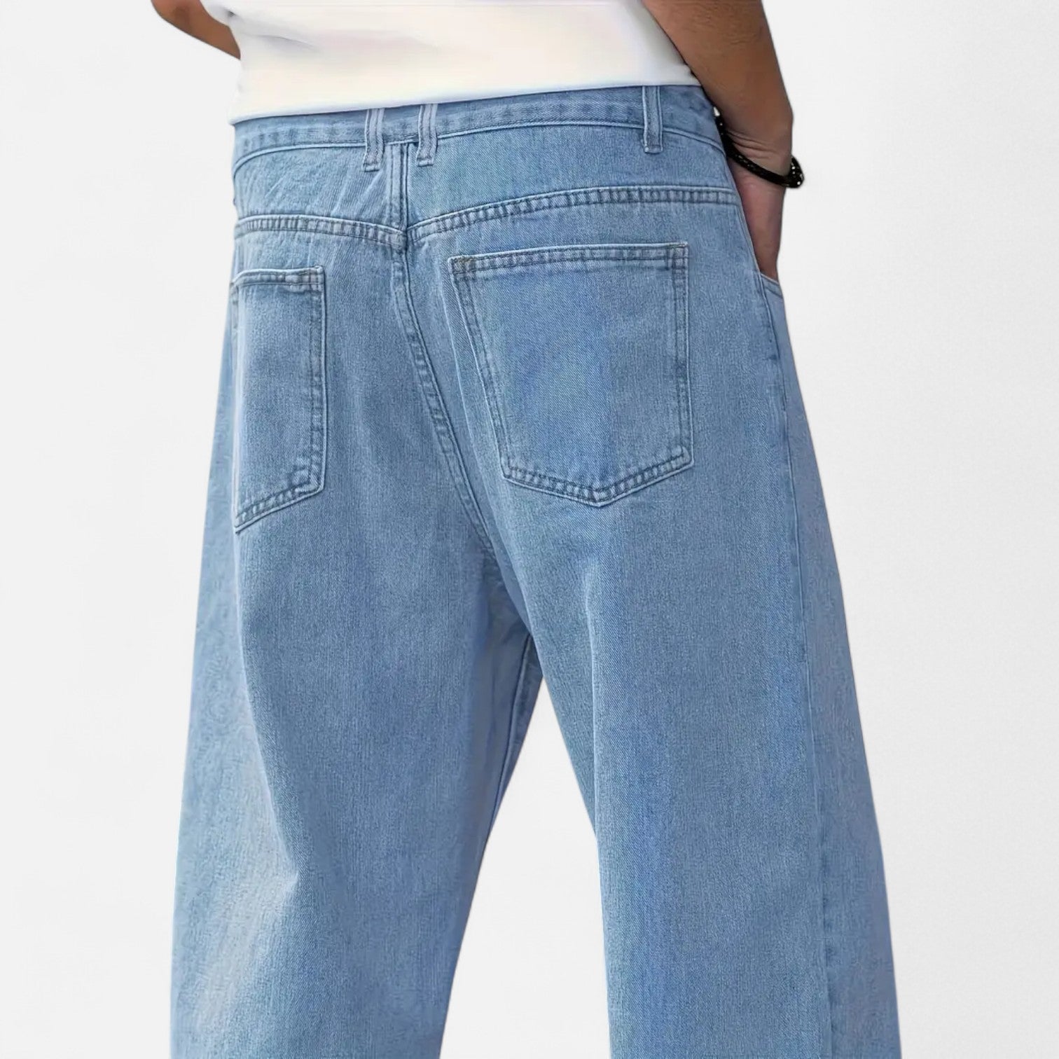 Kozori | Men’s Loose Fit Faux Denim Pants