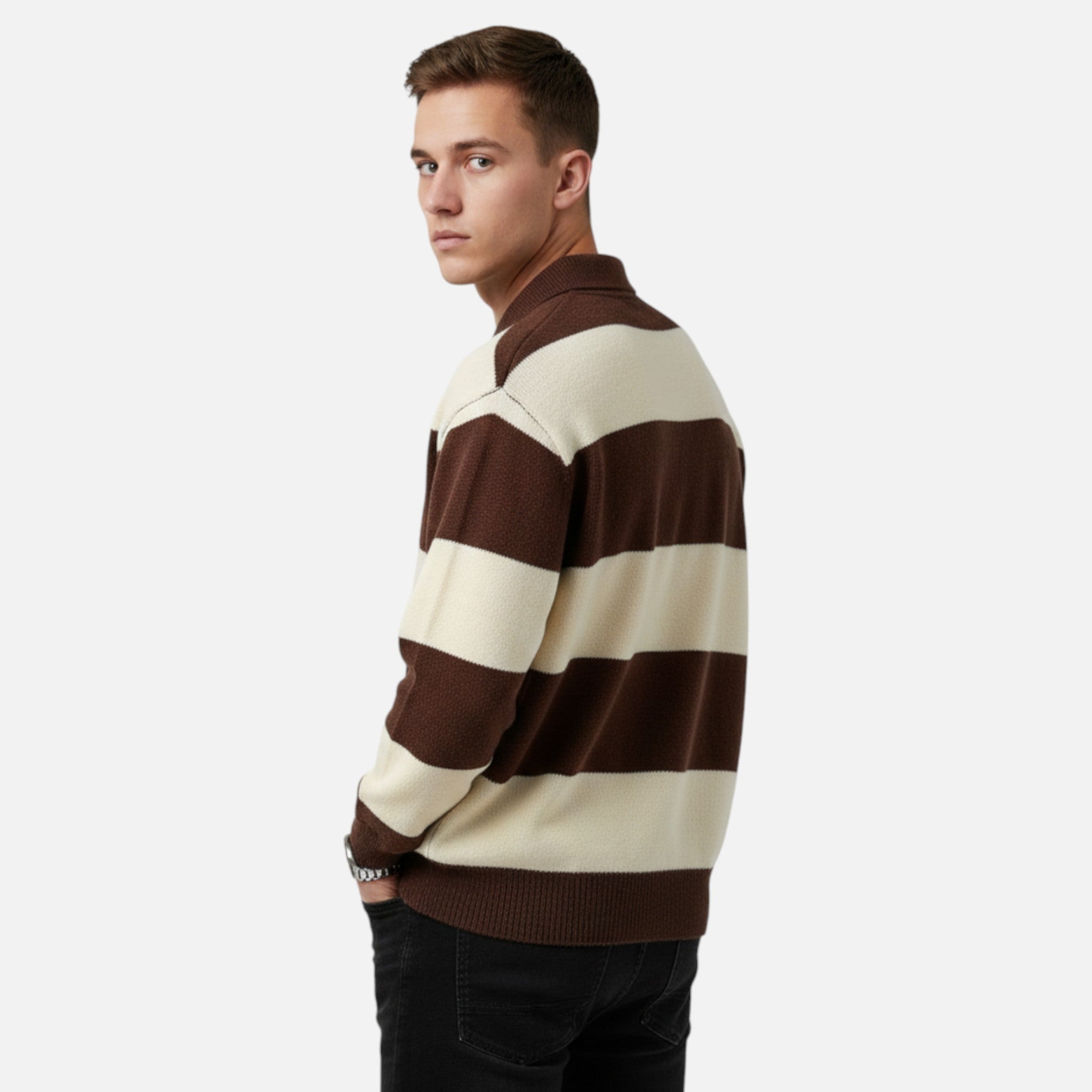 Kozori | Vintage Collegiate Colour-Block Sweater