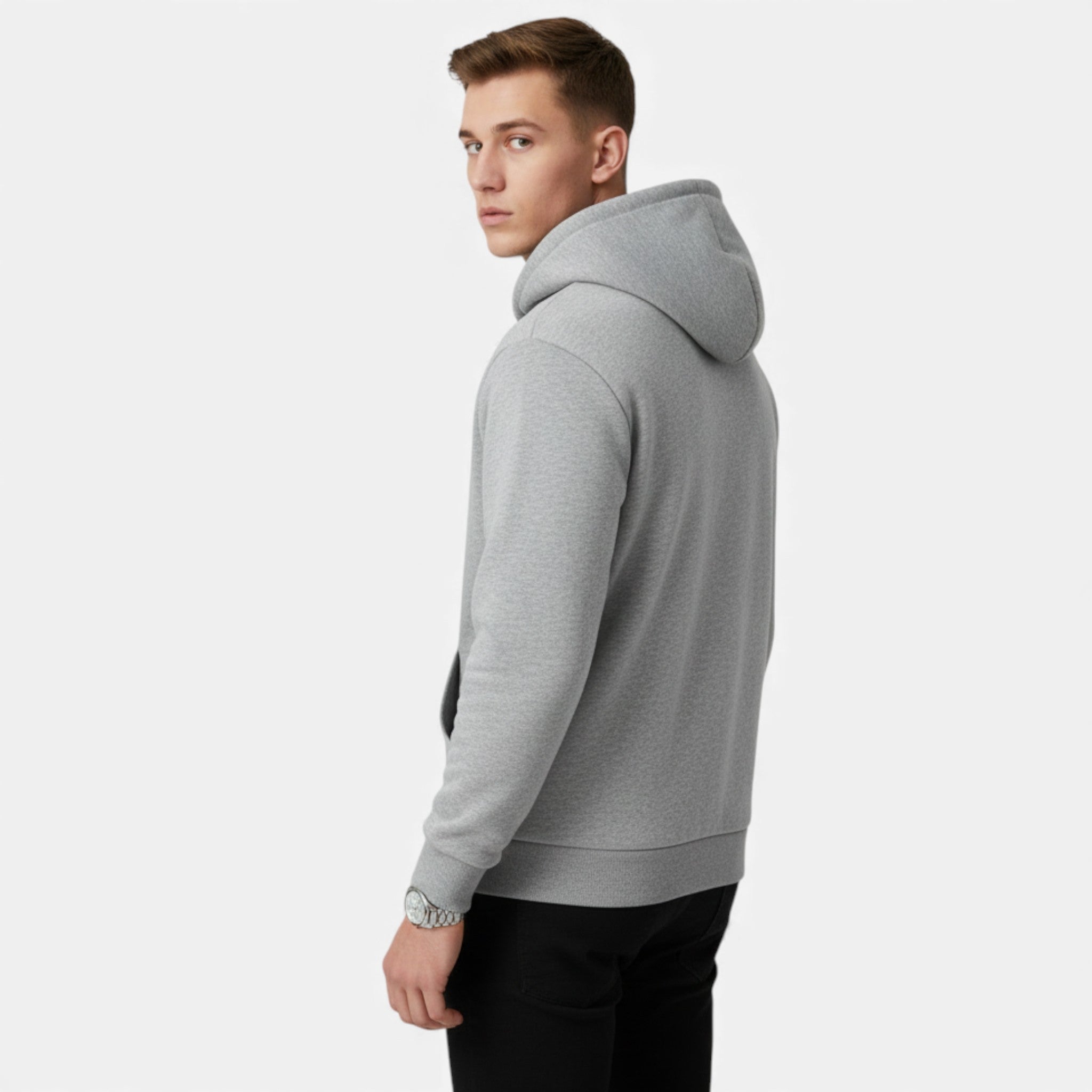 Kozori | Two-in-One Reversible Plaid Hooded Sweatshirt – Oversized Unisex Jacket