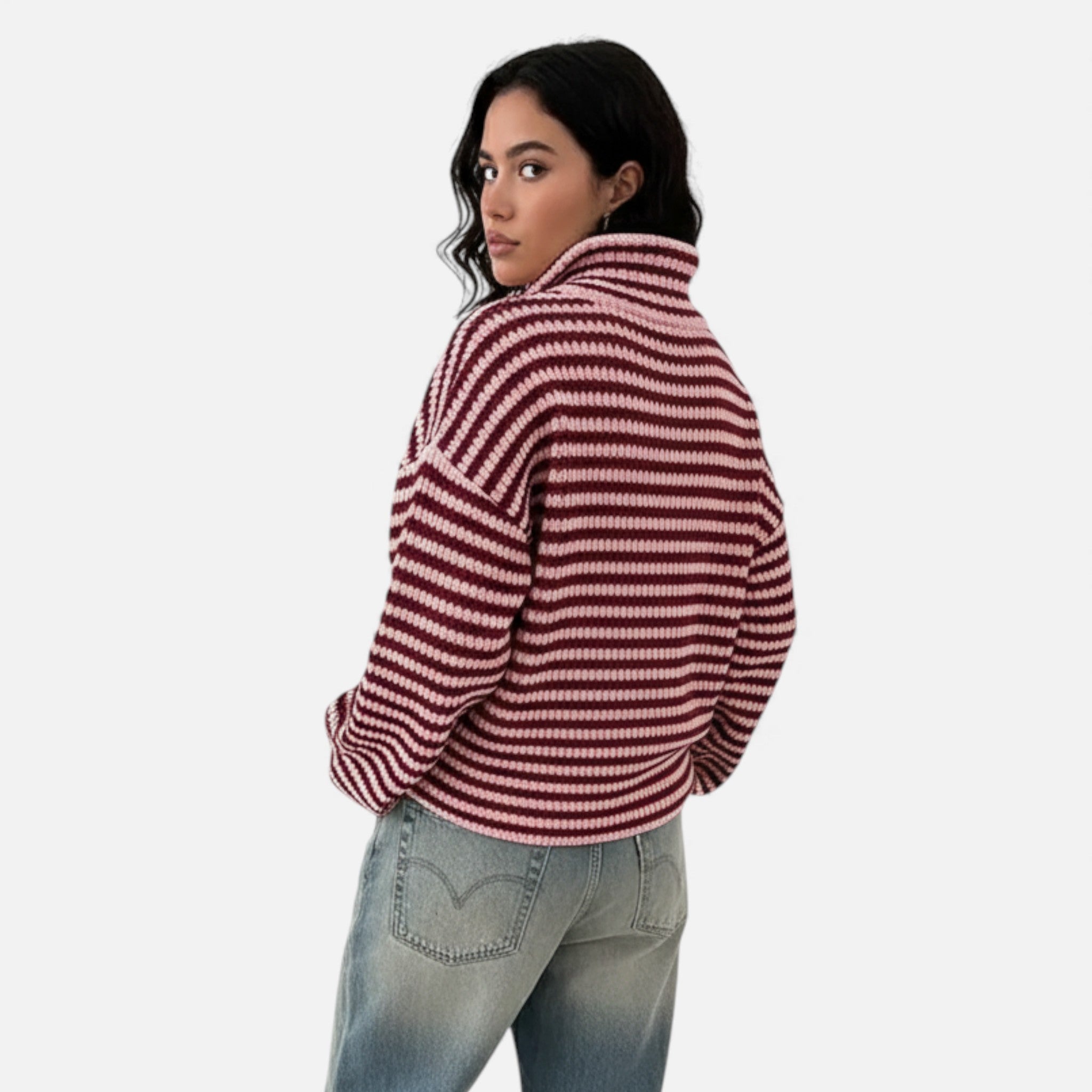 Kozori | Women’s Long-Sleeve Zipper Knit Cardigan