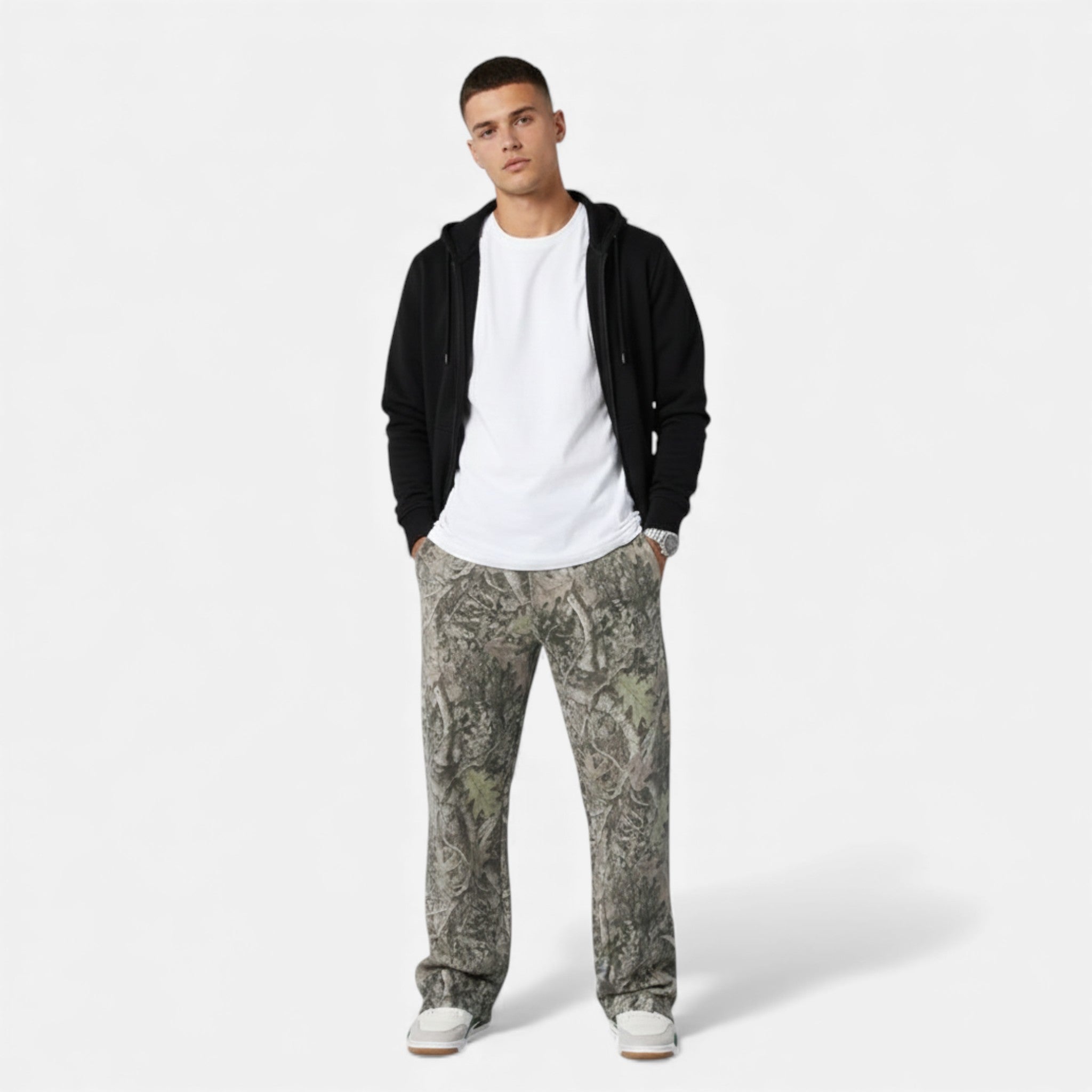Kozori | Men’s Camouflage Wide-Leg Casual Pants