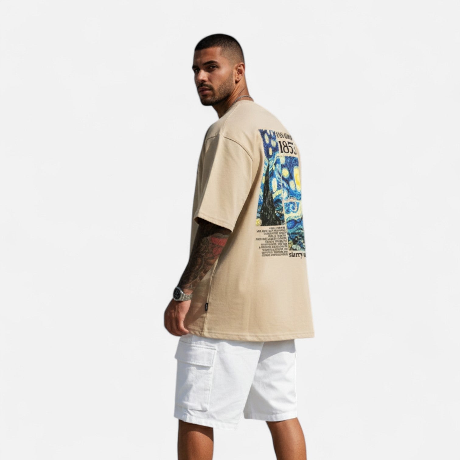 Kozori | Men’s Van Gogh Starry Night Tribute Street Tee