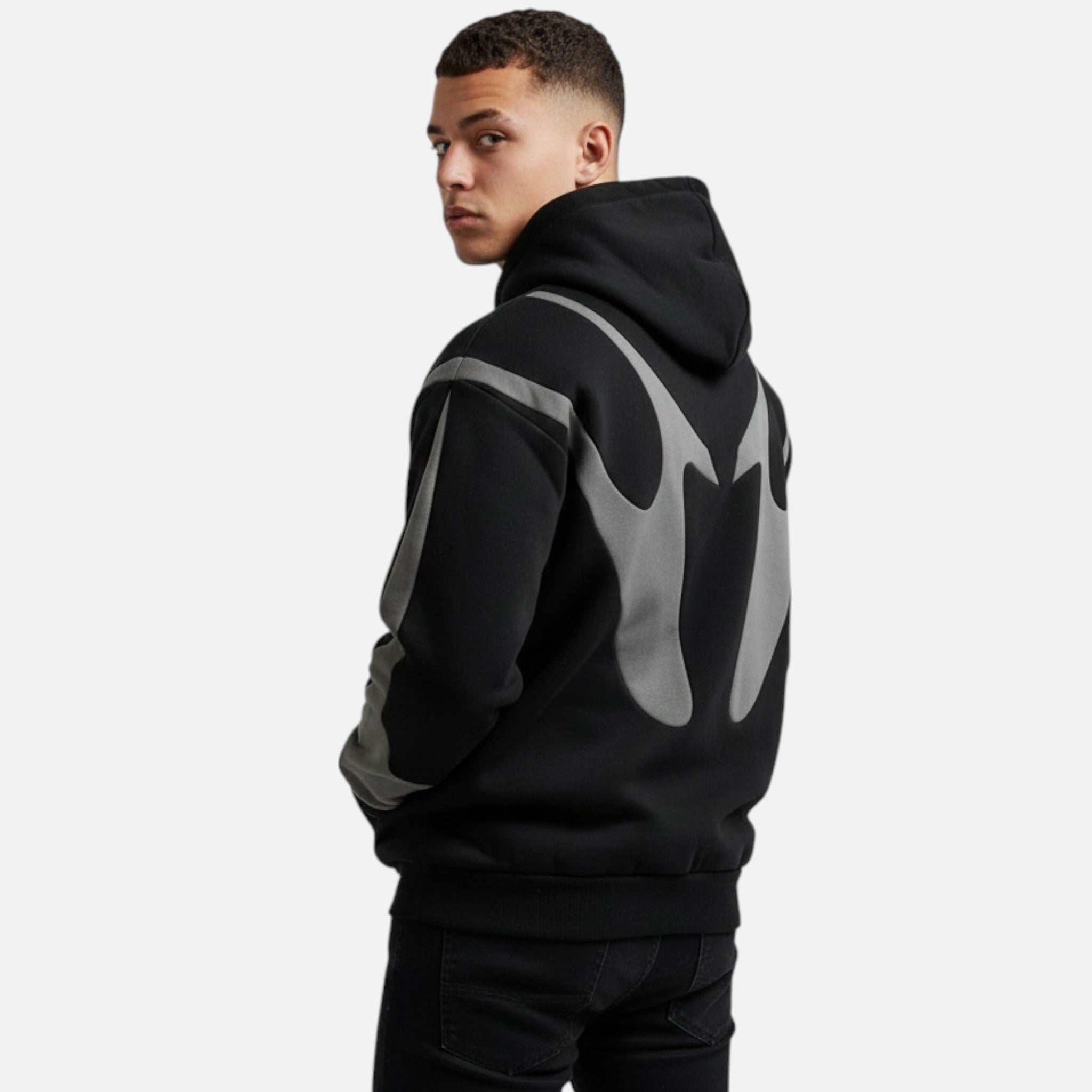 Kozori | American Retro Devil Letter Printed Hoodie