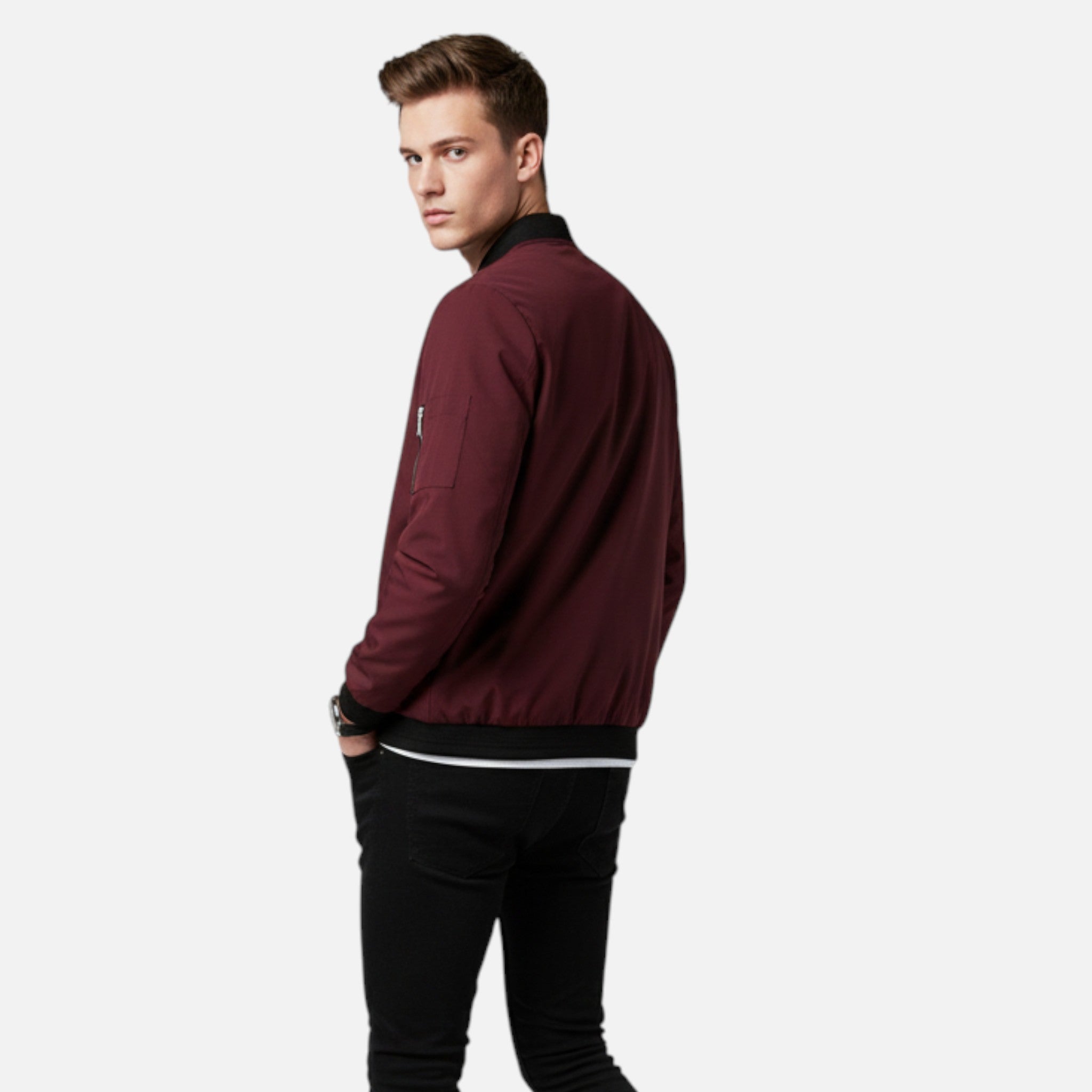 Kozori | Men’s Slim Fit Bomber Windbreaker Jacket