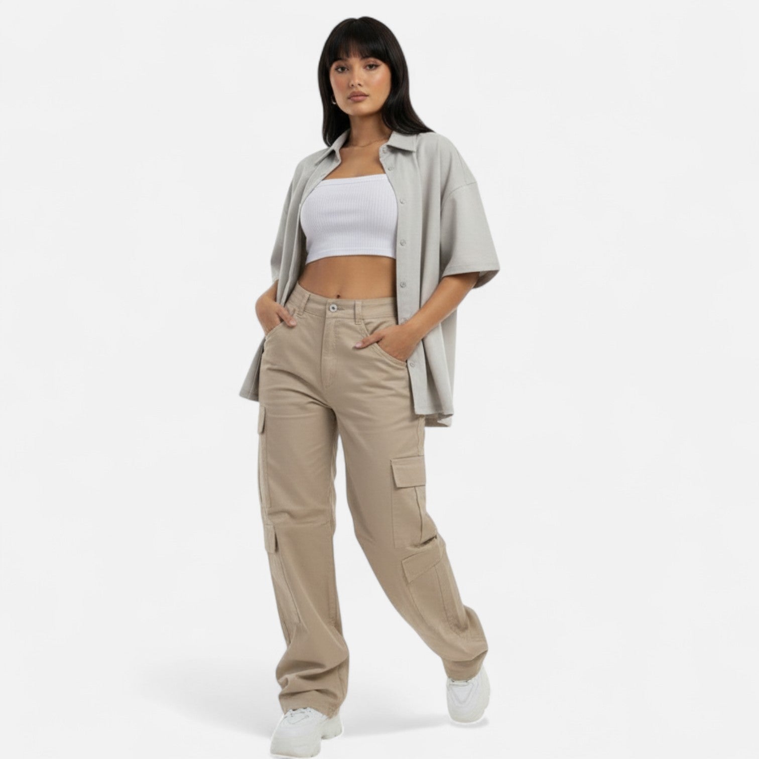 Kozori | Women’s High Waist Cargo Pants