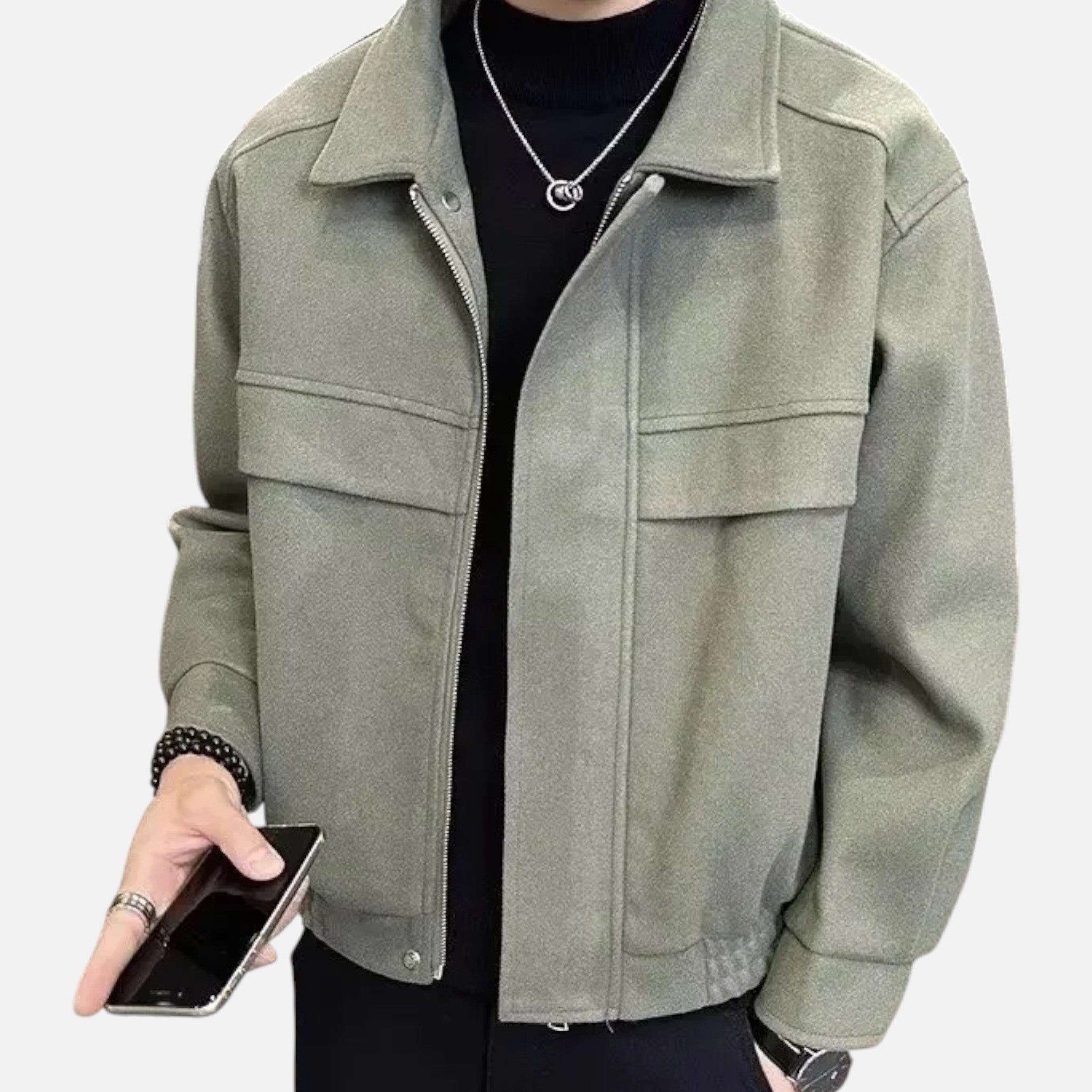 Kozori | Men’s Elegant Woolen Collared Jacket