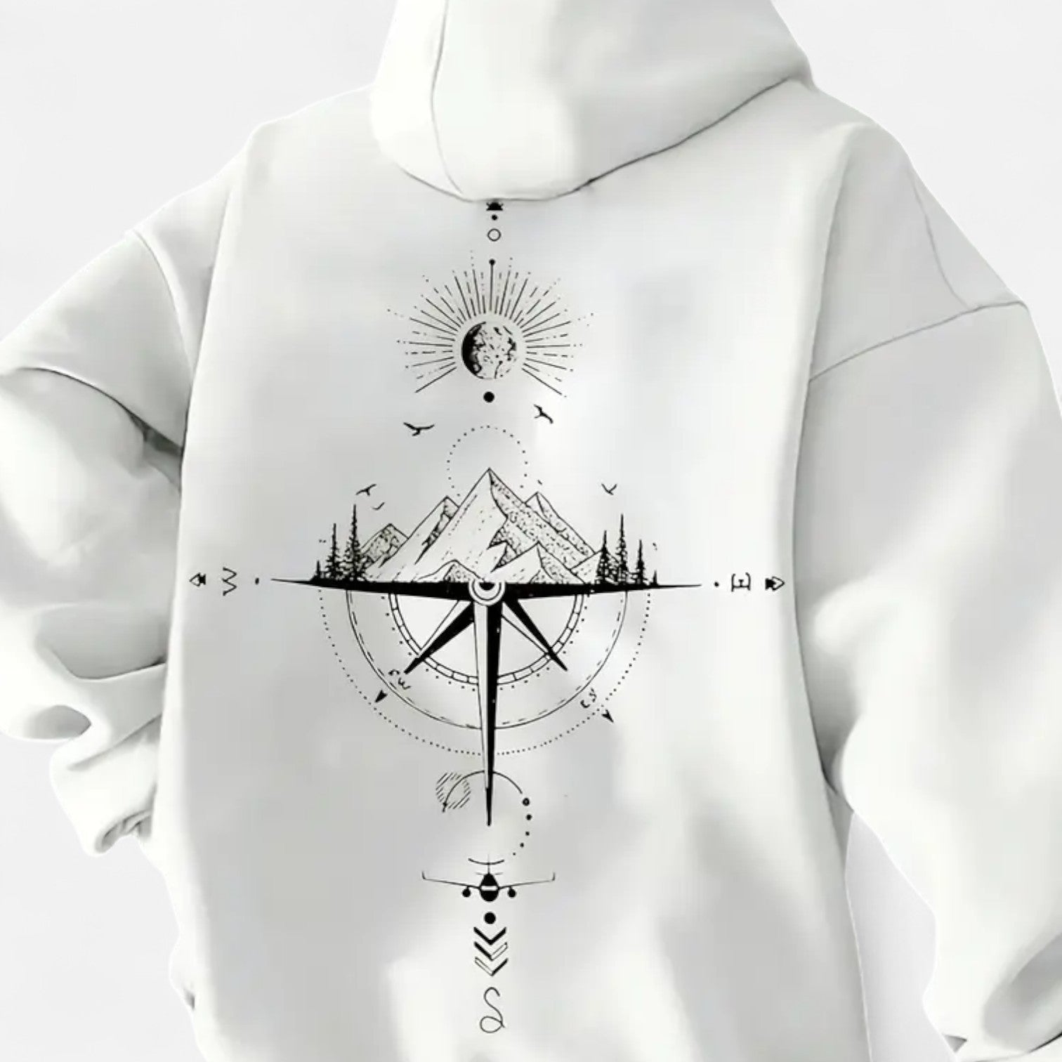 Kozori | Loose Fit Night Sky Pullover Hoodie