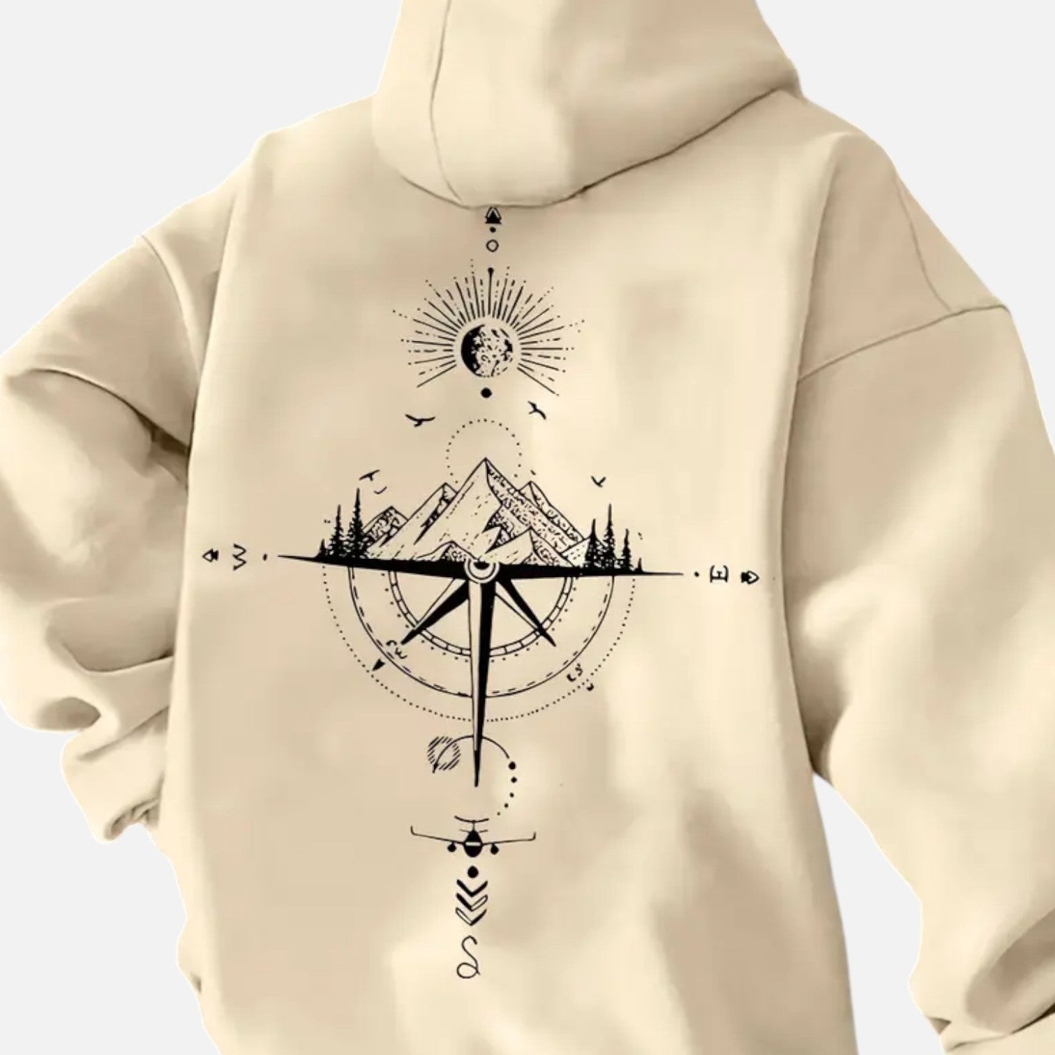 Kozori | Loose Fit Night Sky Pullover Hoodie