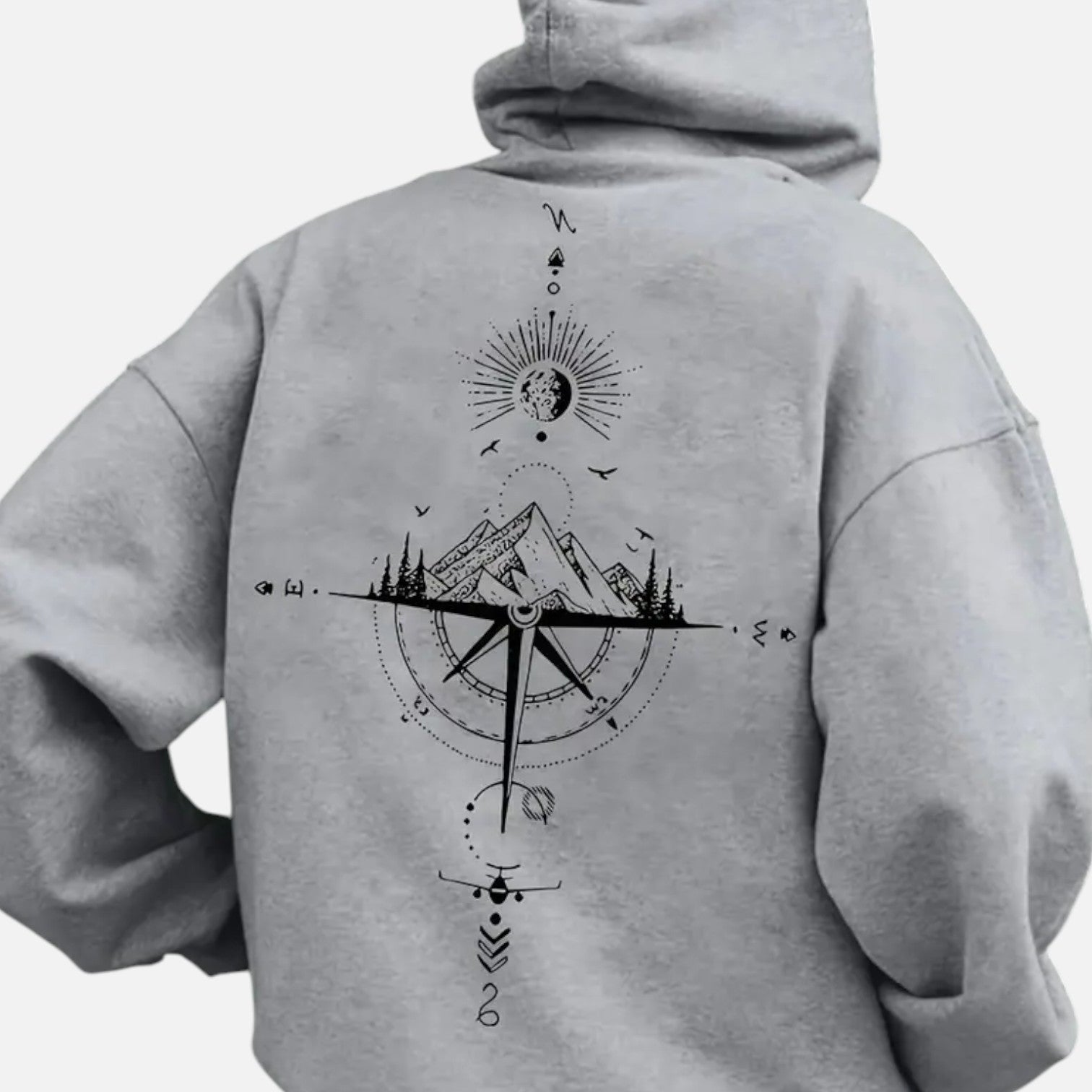 Kozori | Loose Fit Night Sky Pullover Hoodie