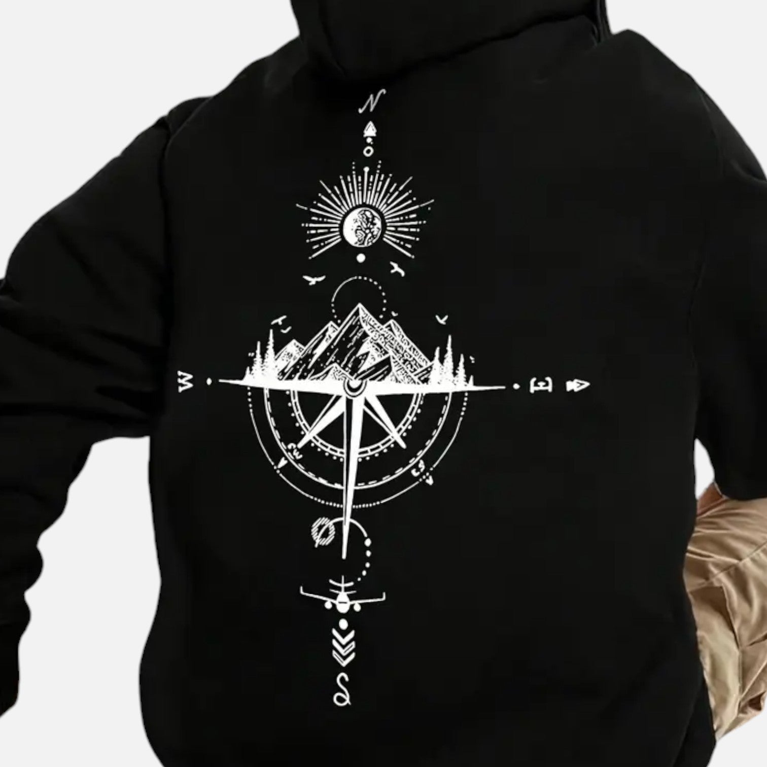 Kozori | Loose Fit Night Sky Pullover Hoodie