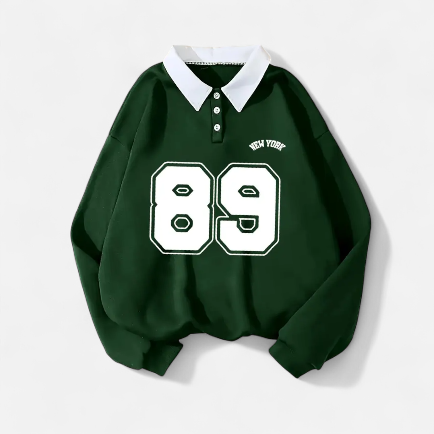 Kozori | Women’s Button-Front Collar Sweatshirt