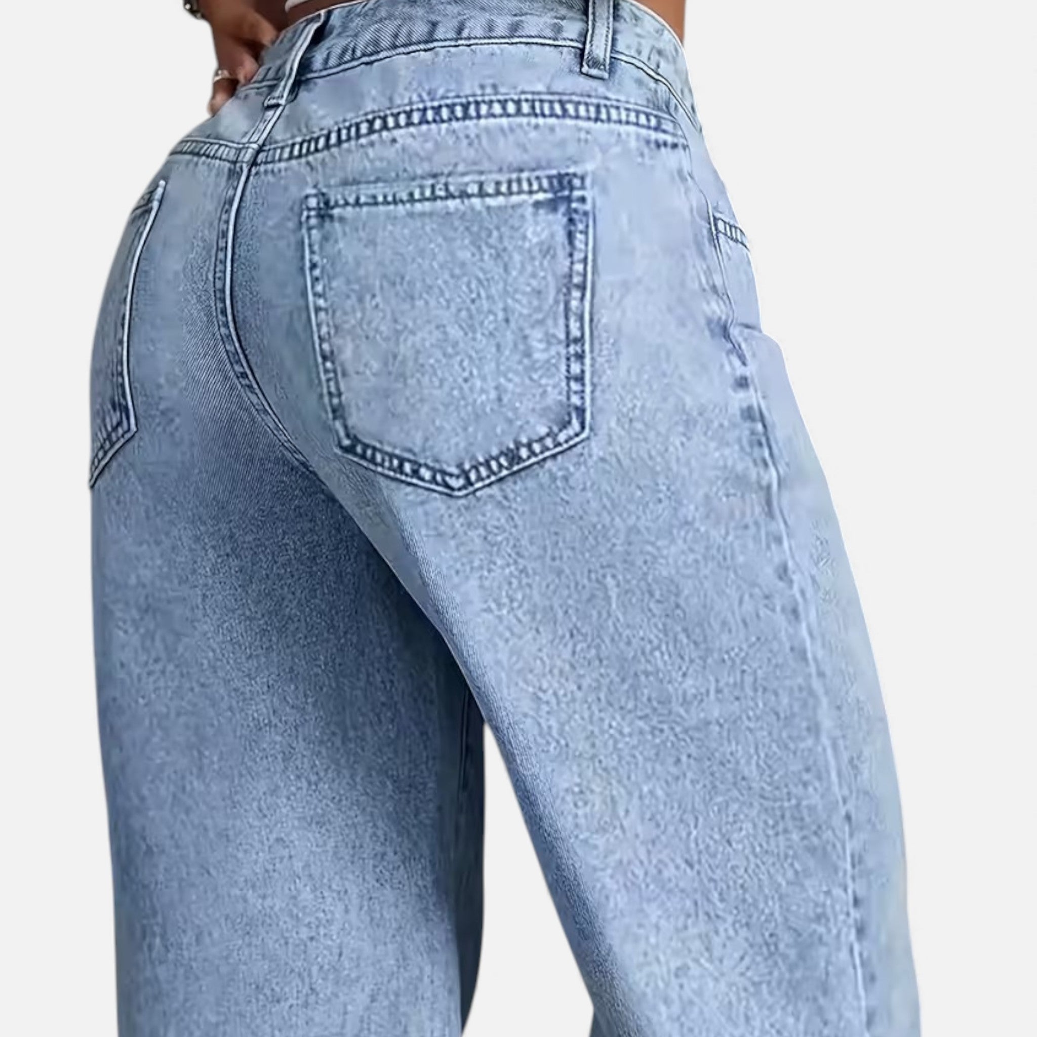 Kozori | Women’s Light Blue Straight-Leg Denim