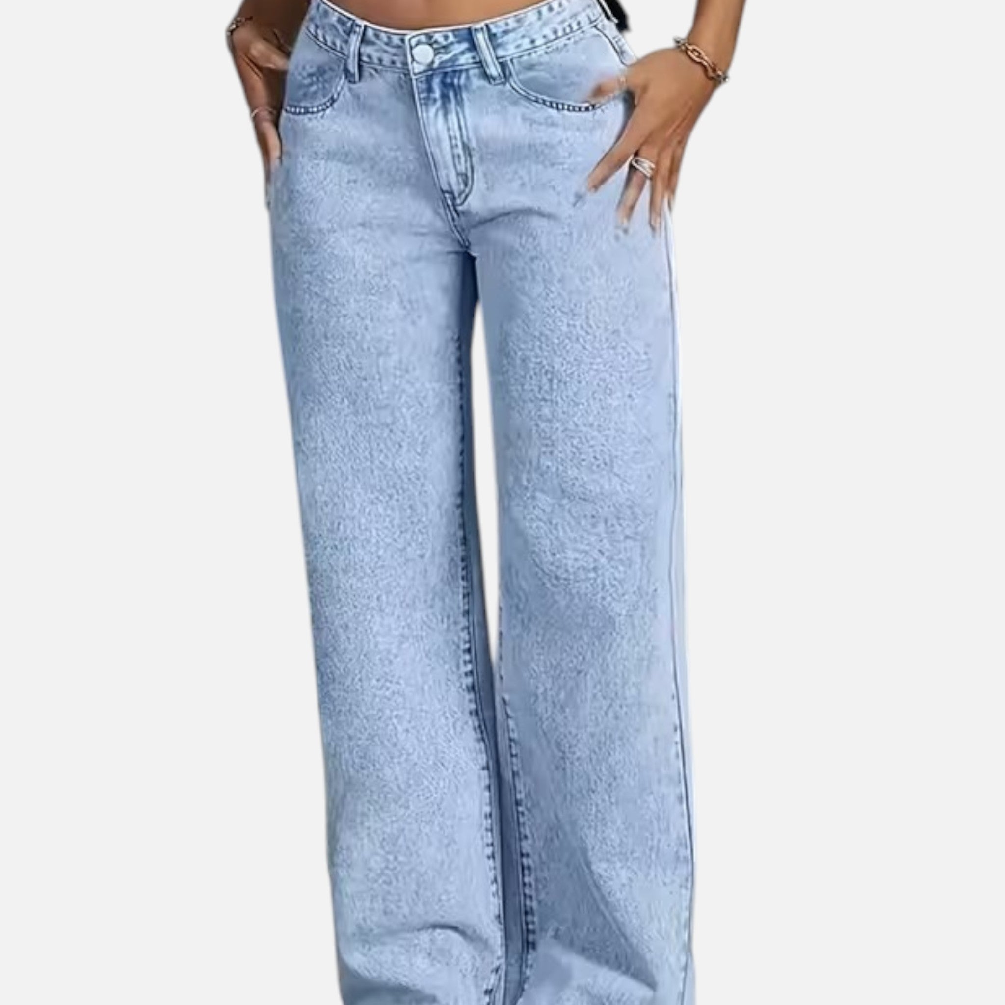 Kozori | Women’s Light Blue Straight-Leg Denim