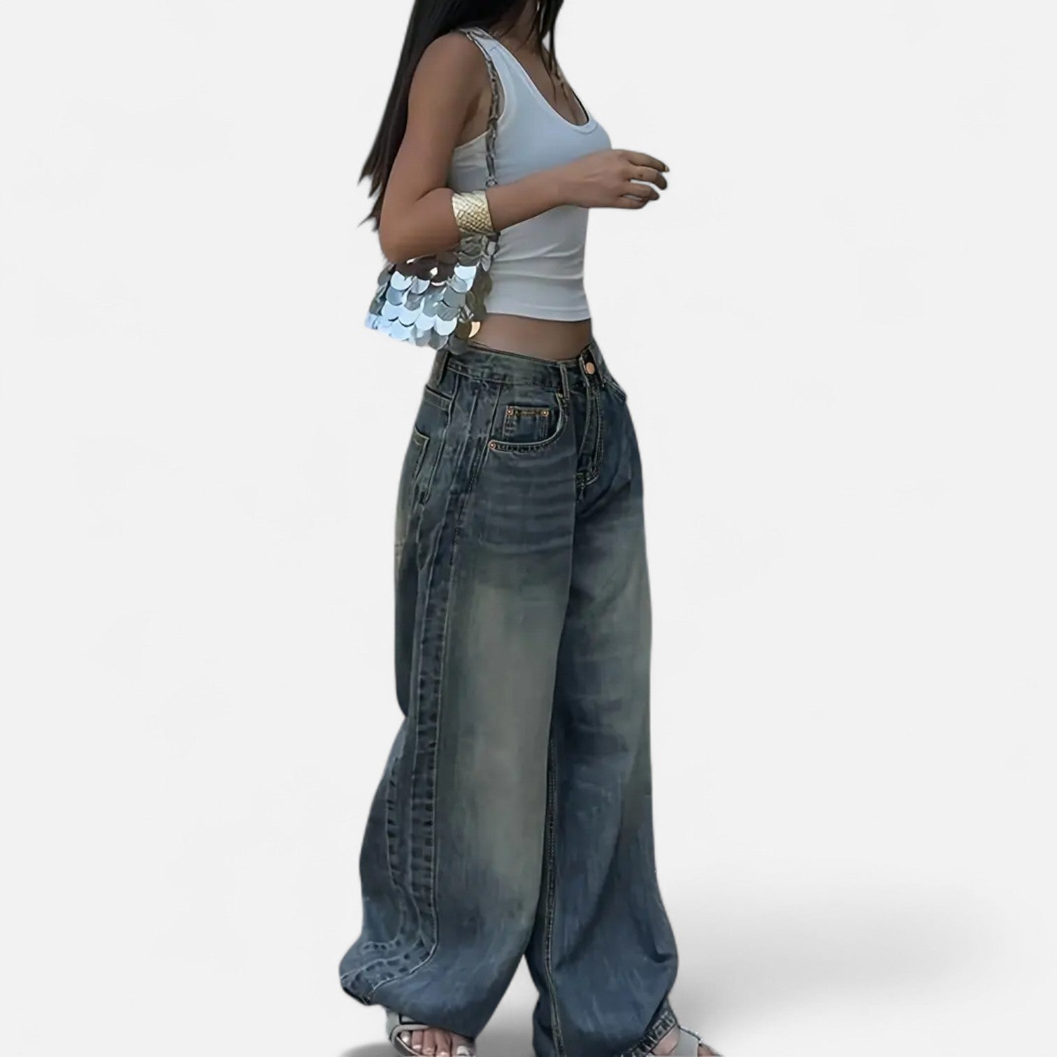 Kozori | Women’s Vintage Washed Baggy Jeans