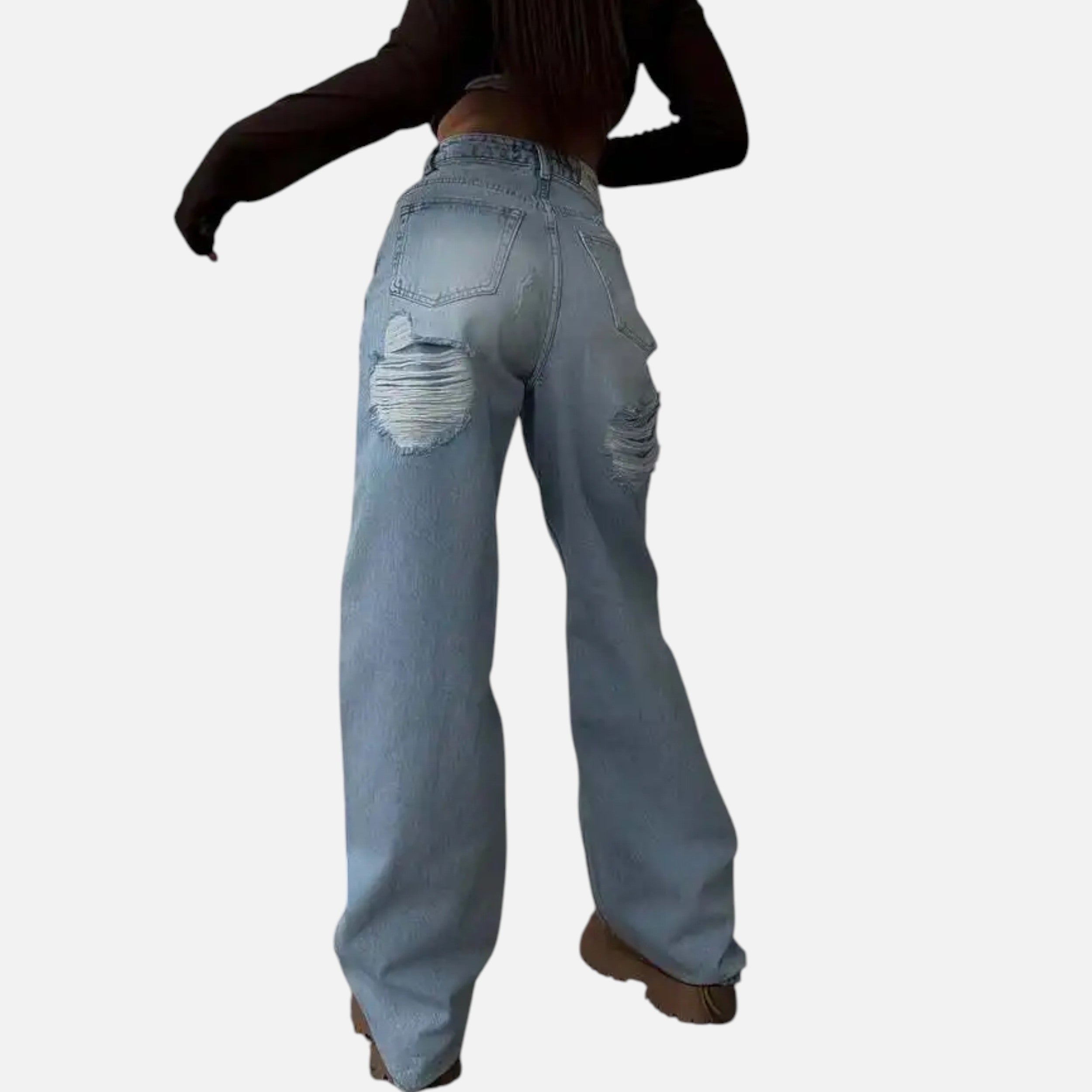 Kozori | Women’s High-Waist Straight Leg Jeans